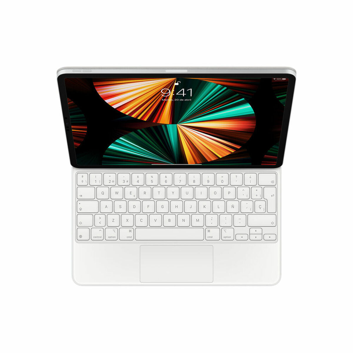 Clavier Apple ipad Pro 12.9 blanc Qwerty espagnol - Ideal Electro