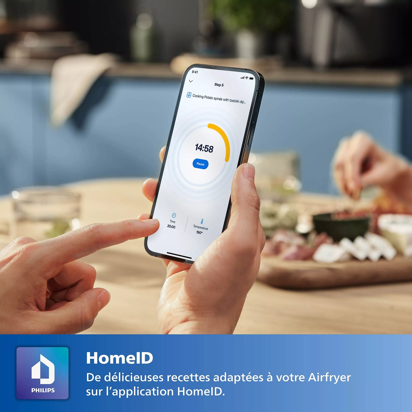 Airfryer PHILIPS NA352/00 Friteuse sans huile double panier Noir/Doré, Série 3000 9L (3+6L)