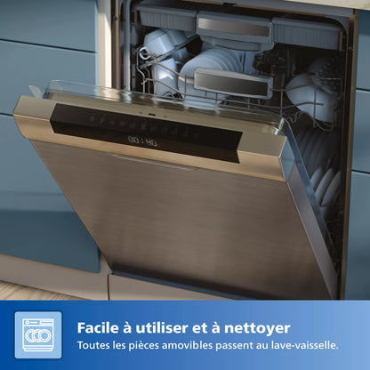 Airfryer PHILIPS NA33200 Friteuse sans huile avec fenêtre de cuisson Noir Doré, Série 3000